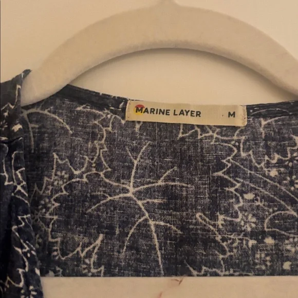 Marine Layer Navy Floral Wrap Dress - Picture 2 of 5